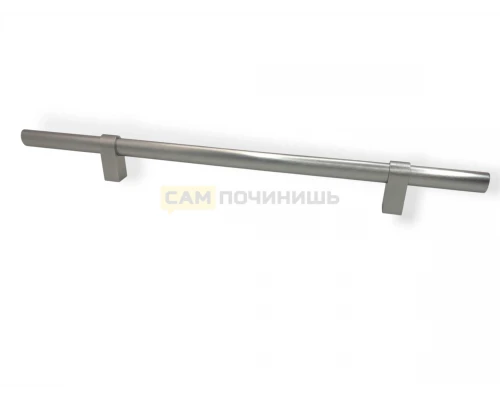 Ручка для духового шкафа металлическая, универсальная, регулируемая, профиль Овал, 480 мм, цвет Сталь