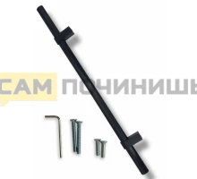 Ручка для духового шкафа металлическая, универсальная, регулируемая, профиль Овал, 580 мм, цвет Сталь