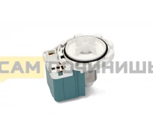 Сливной насос GRE2 34w, крепление к улитке на  защелках 8 шт., выводы вперед под колодку, для стиральных машин Беко