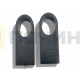 Ручка для духового шкафа металлическая, универсальная, регулируемая, профиль Овал, 480 мм, цвет Черный