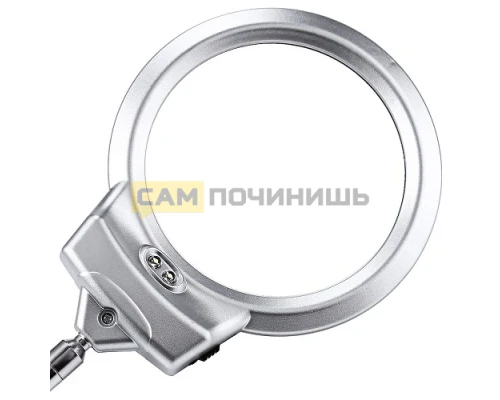 T4548 Лупа настольная с зажимом (прищепкой) MG15122-1B LED OT-INL38